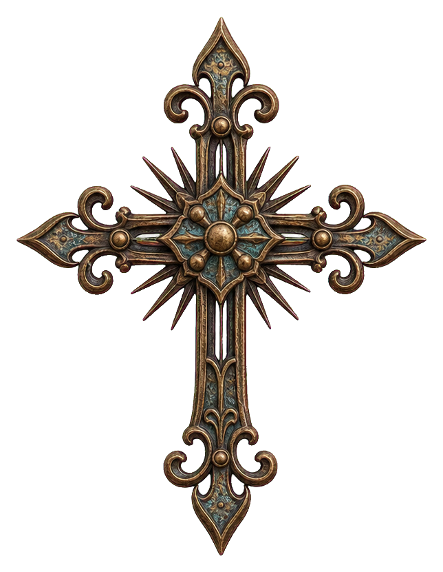 Preview for Verdigris Bronze Cross Sticker