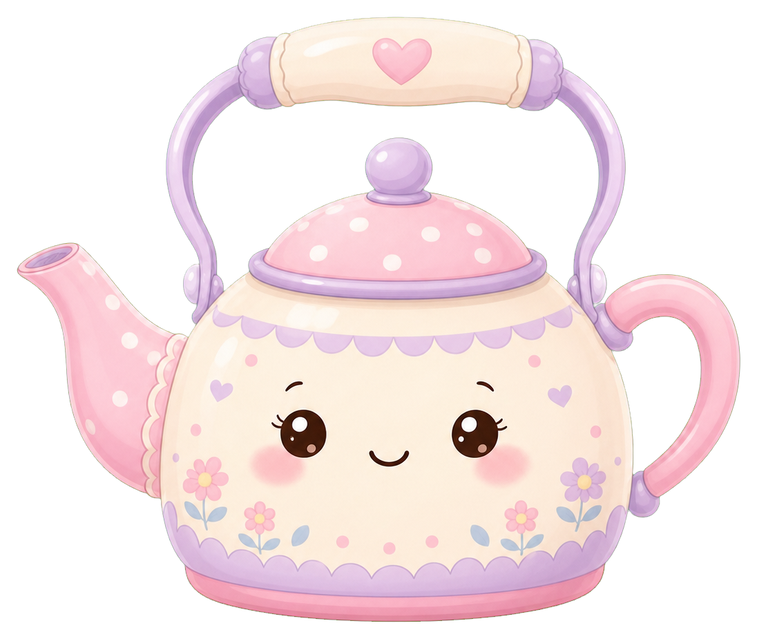Preview for Kawaii Tea Kettle Sticker Graphic