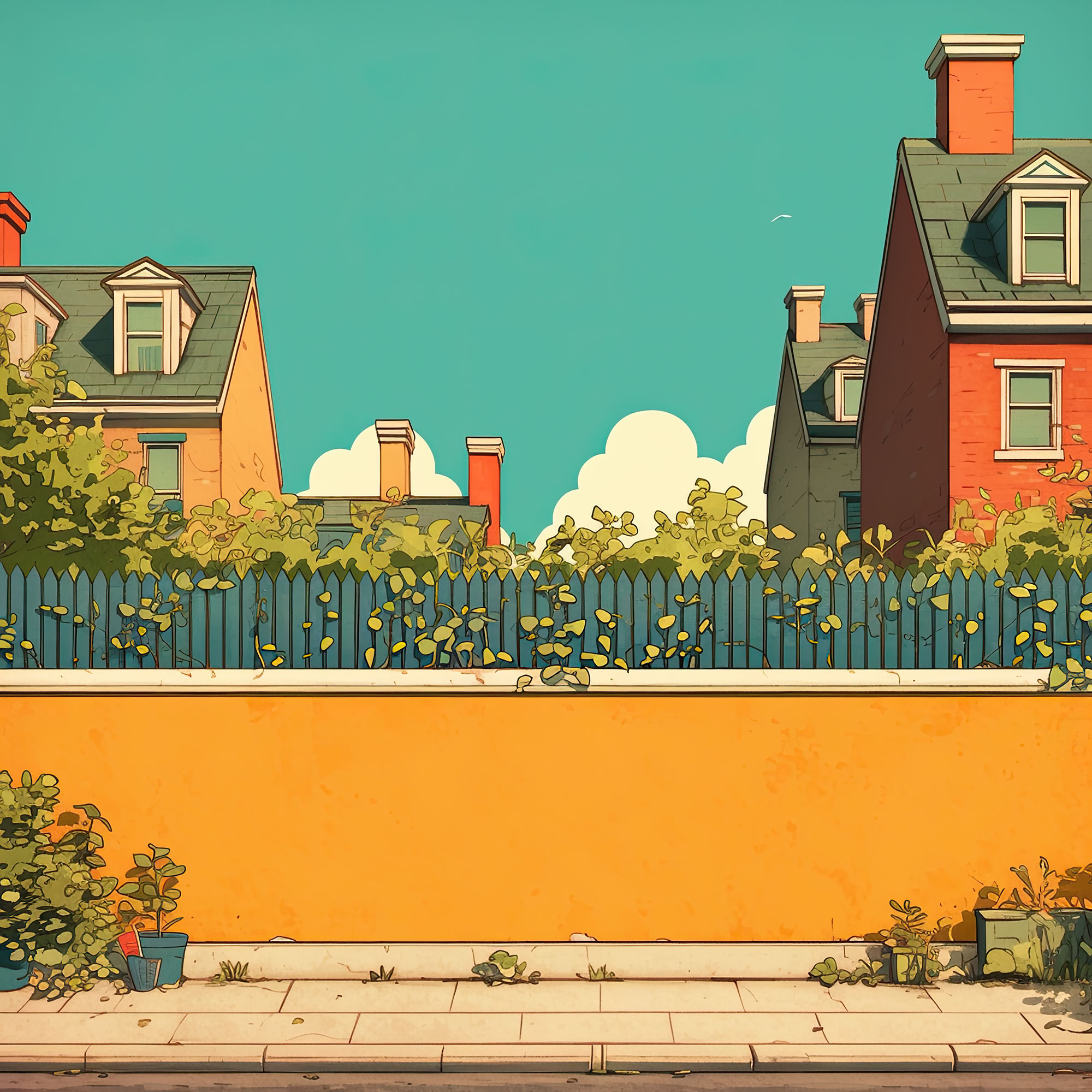 Preview for Vibrant-neighborhood-illustration-simple-backdrop-background-10074