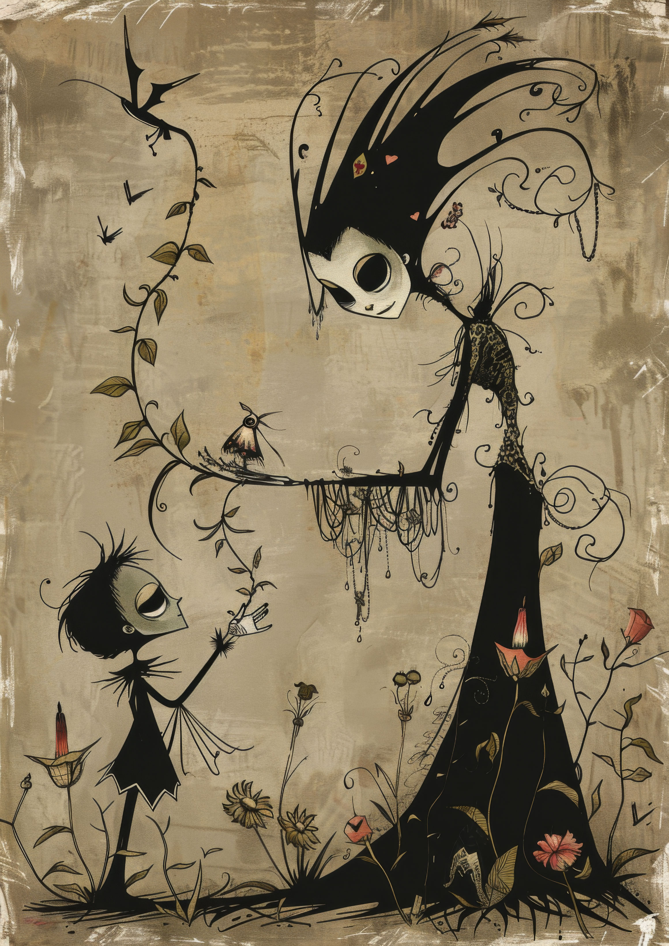 Preview for Whimsical-floral-illustration-mothers-day-background-41c41