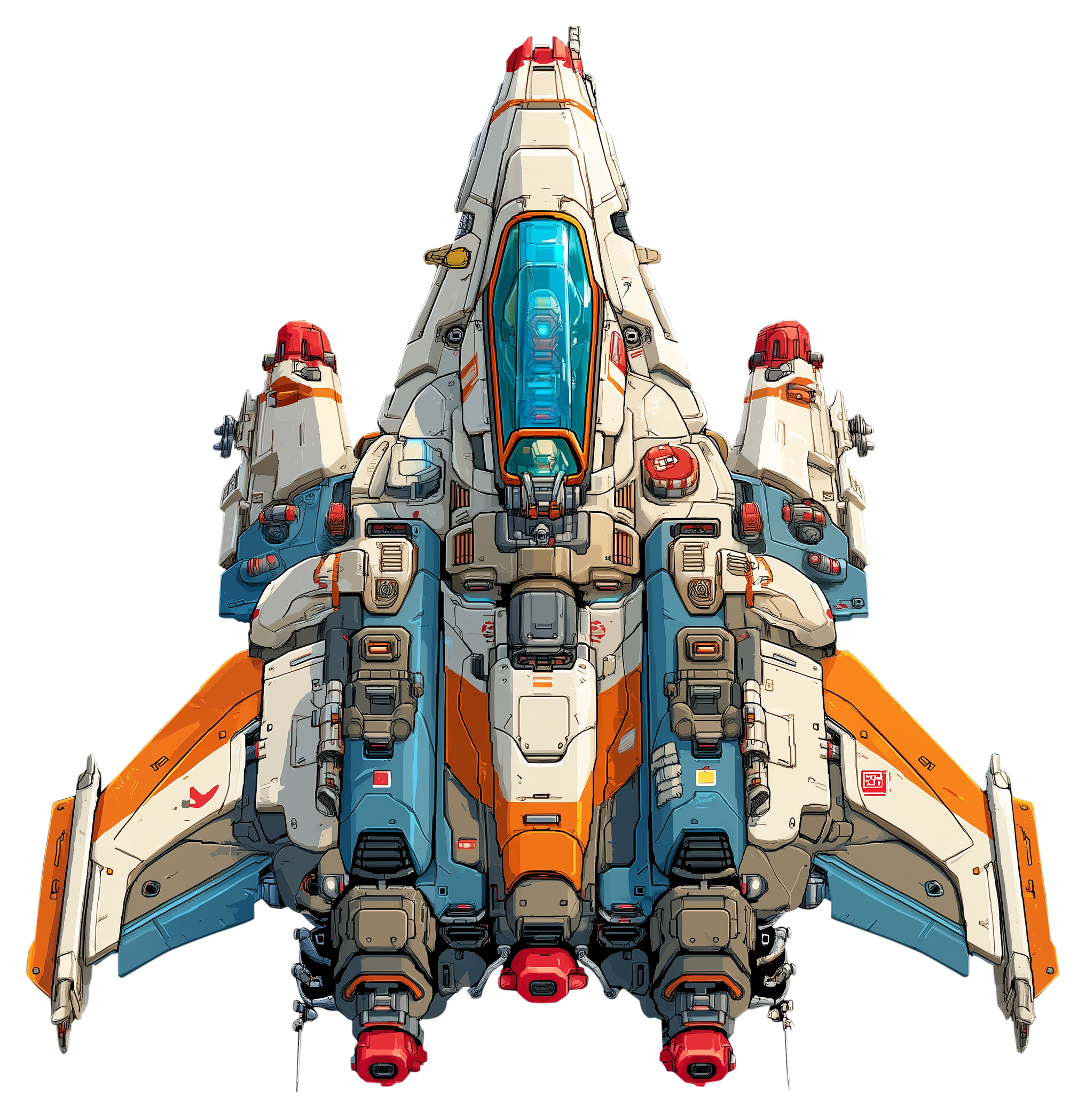 Preview for Futuristic-fighter-jet-pixel-art-spaceship-sticker-2b314