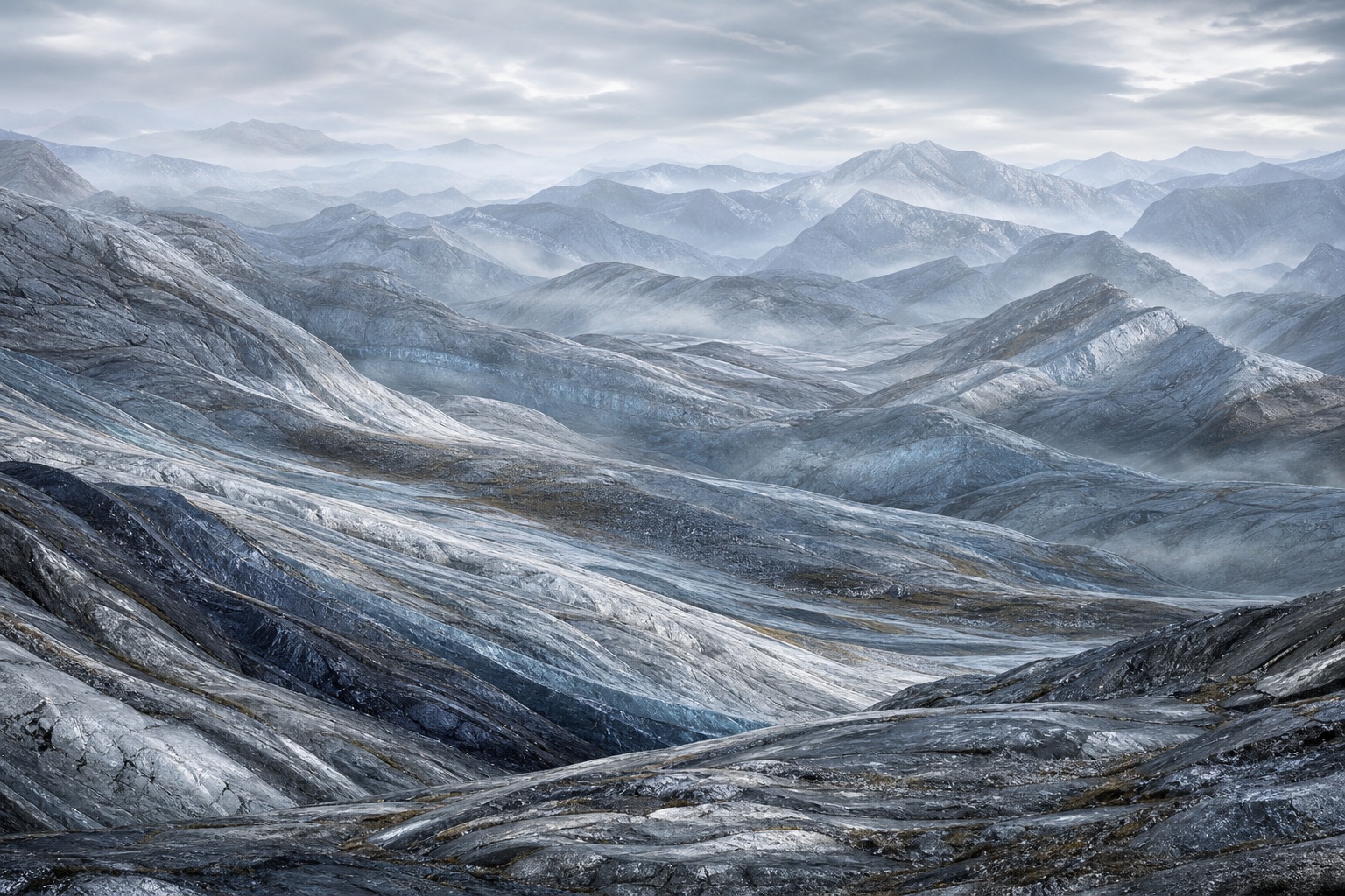 Preview for Silver Dawn Futuristic Mountain Background