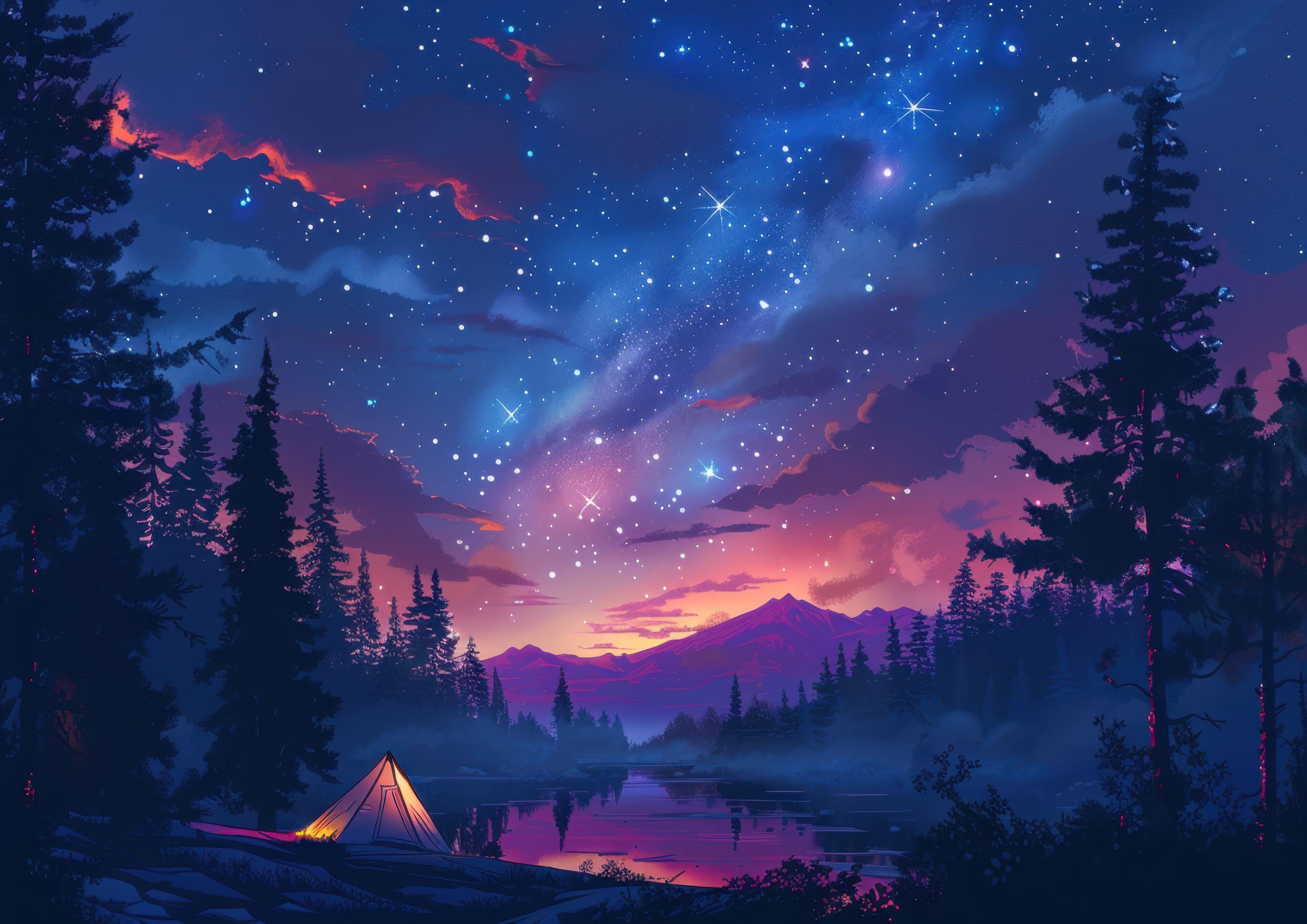 Preview for Serene-camping-under-starry-skies-astrophotography-photo-backgro-99fb8