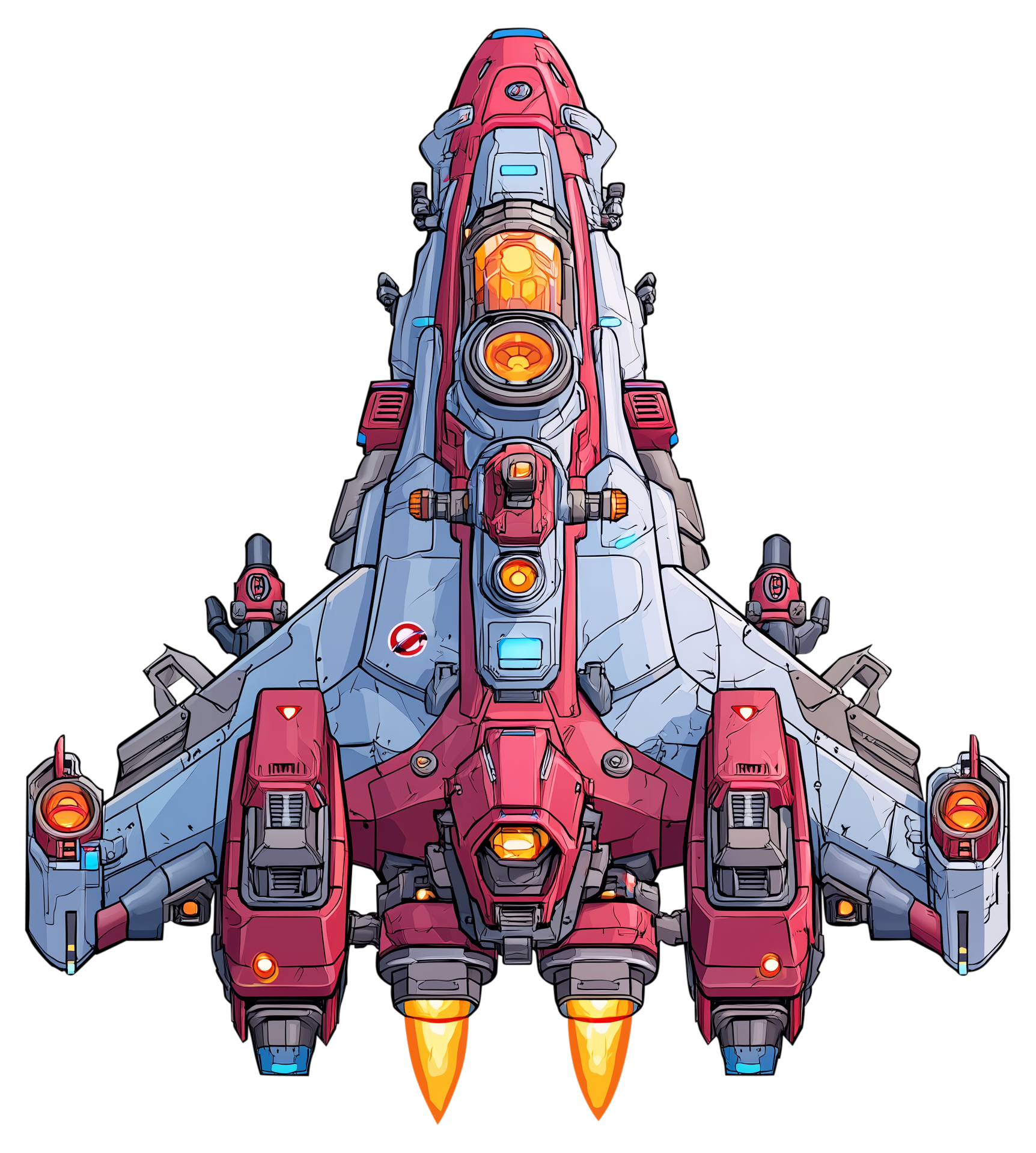 Preview for Futuristic-spaceship-design-sticker-7265c