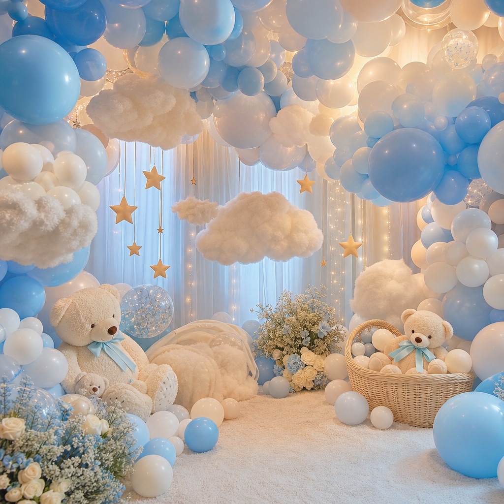 Preview for Baby Shower Balloons Pastel Background
