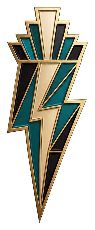 Preview for Art Deco Faceted Bolt Sticker