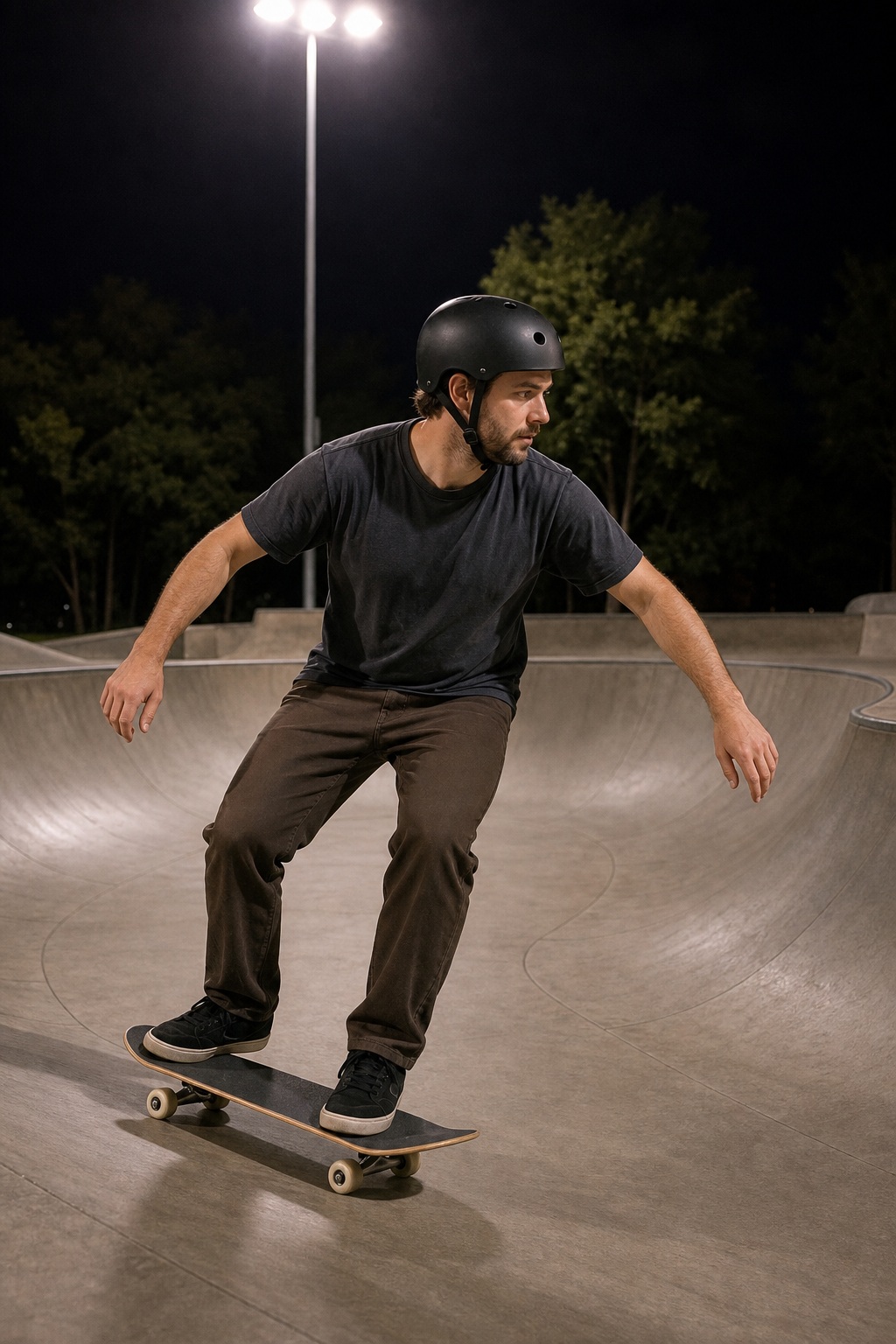 Preview for Night Skateboarding Skate Park Background