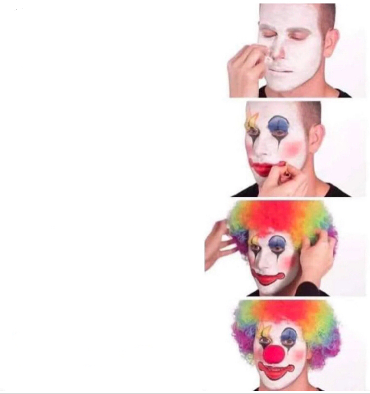 Preview for Clown-makeup-transformation-tutorial-human-meme-background-403d8