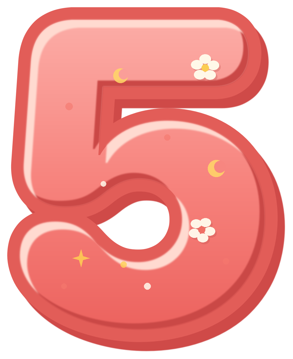 Preview for Birthday Number 5 Sticker