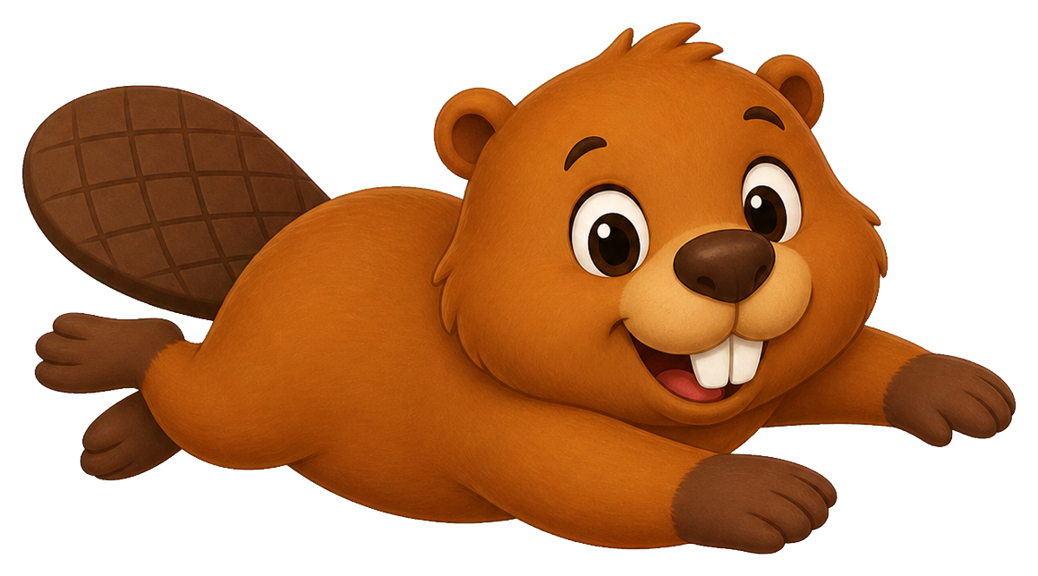 Preview for Beaver Swimming Sticker