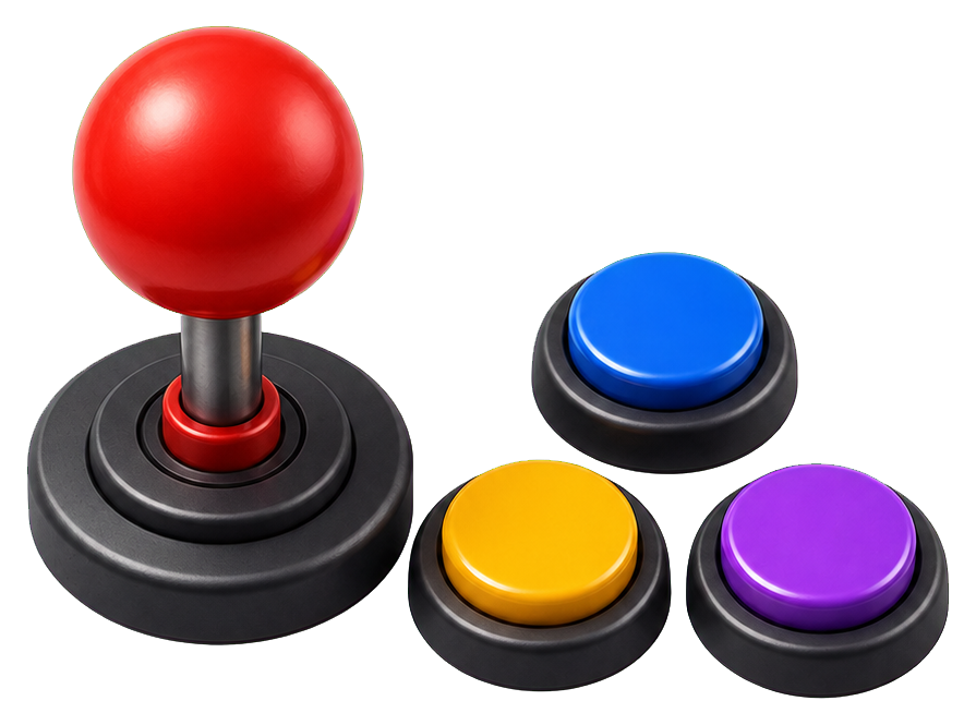 Preview for Joystick Buttons Gaming Sticker