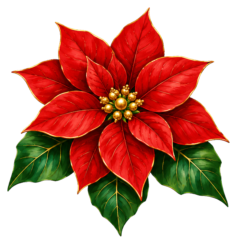 Preview for Red Christmas Poinsettia Bloom