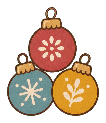 Preview for Cranberry Christmas Ornament Trio Sticker