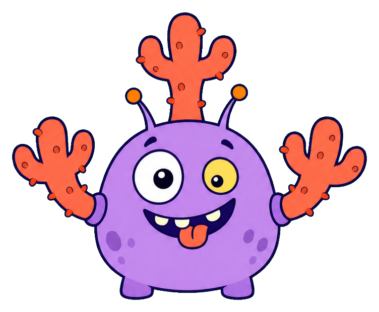 Preview for Funny Cartoon Alien Sticker