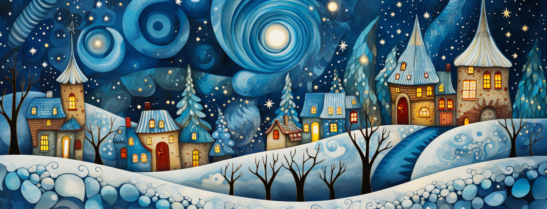 Preview for Stylized-winter-landscape-christmas-cover-background-8f5af