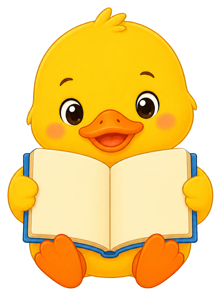 Preview for Duck Reading Book Sticker