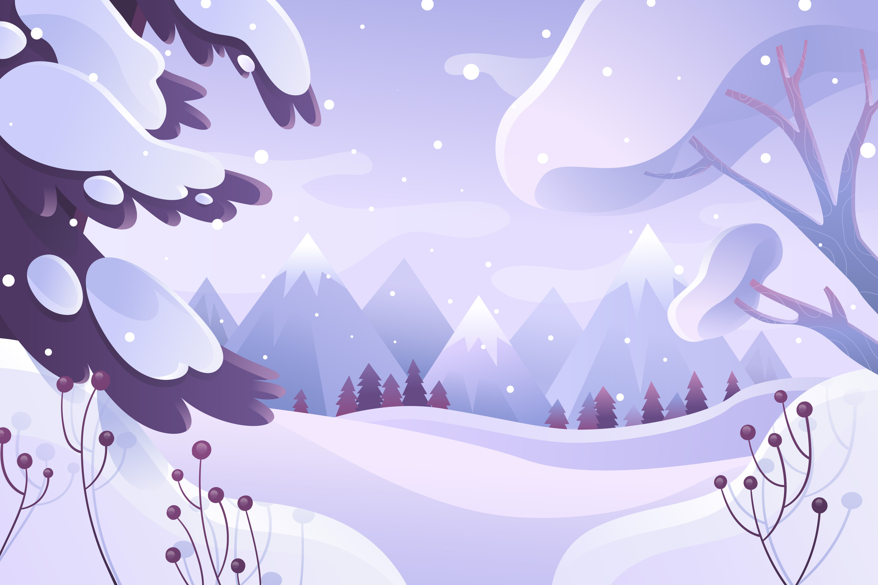 Preview for Winter-landscape-illustration-background-ff684