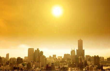 Preview for Hazy-city-skyline-under-sun-summer-meme-background-2bb93