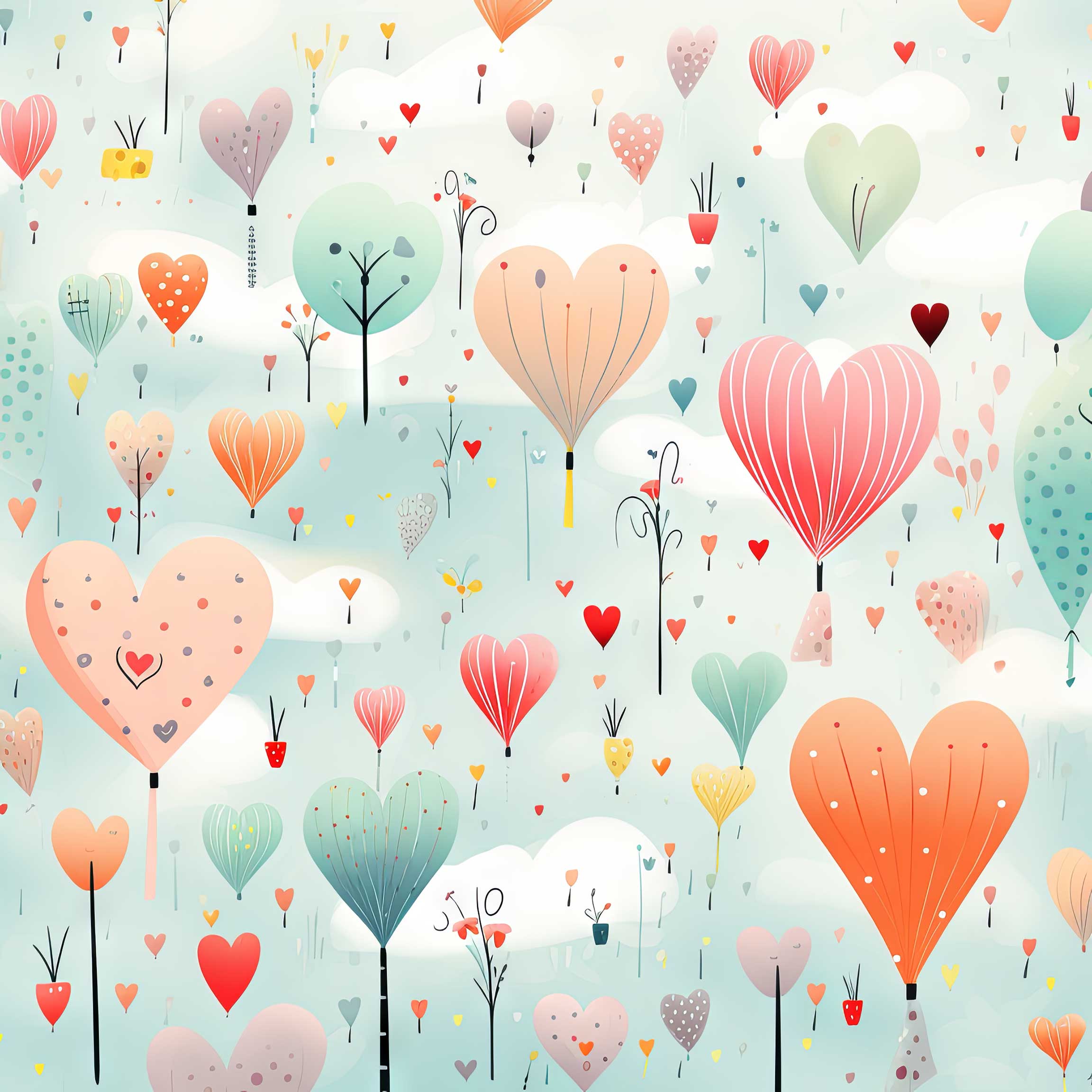 Preview for Heart-forest-pattern-love-background-f2d77