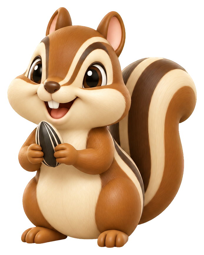Preview for 3d Garden Animals Chipmunk With Seed