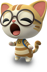 Preview for Excited-cartoon-cat-character-sticker-f08e4