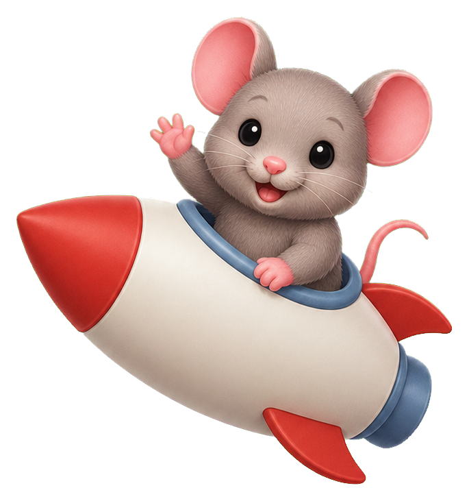 Preview for Mouse Rocket Sticker