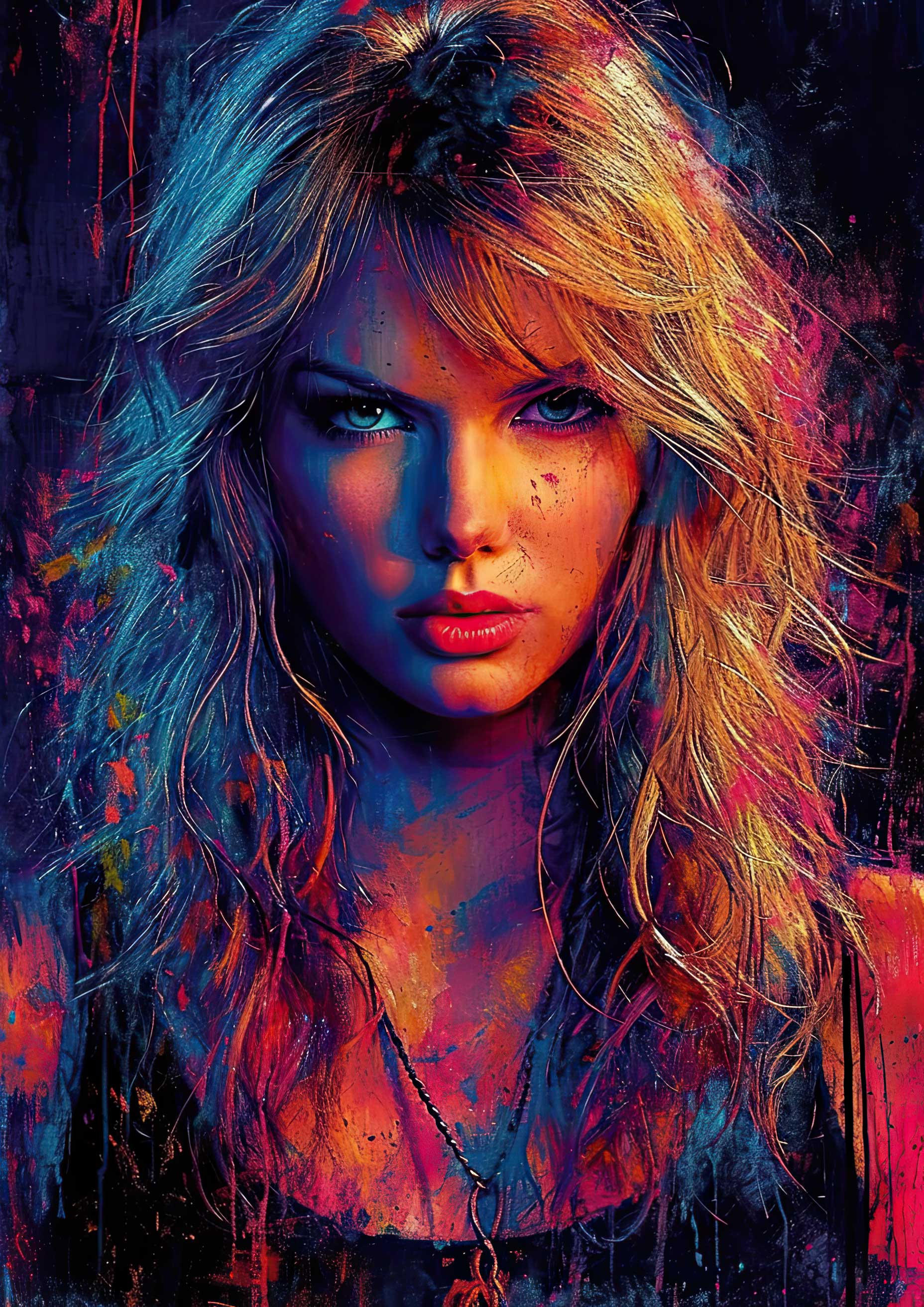 Preview for Vibrant-portrait-art-woman-expressive-eyes-celebrities-backgroun-26823