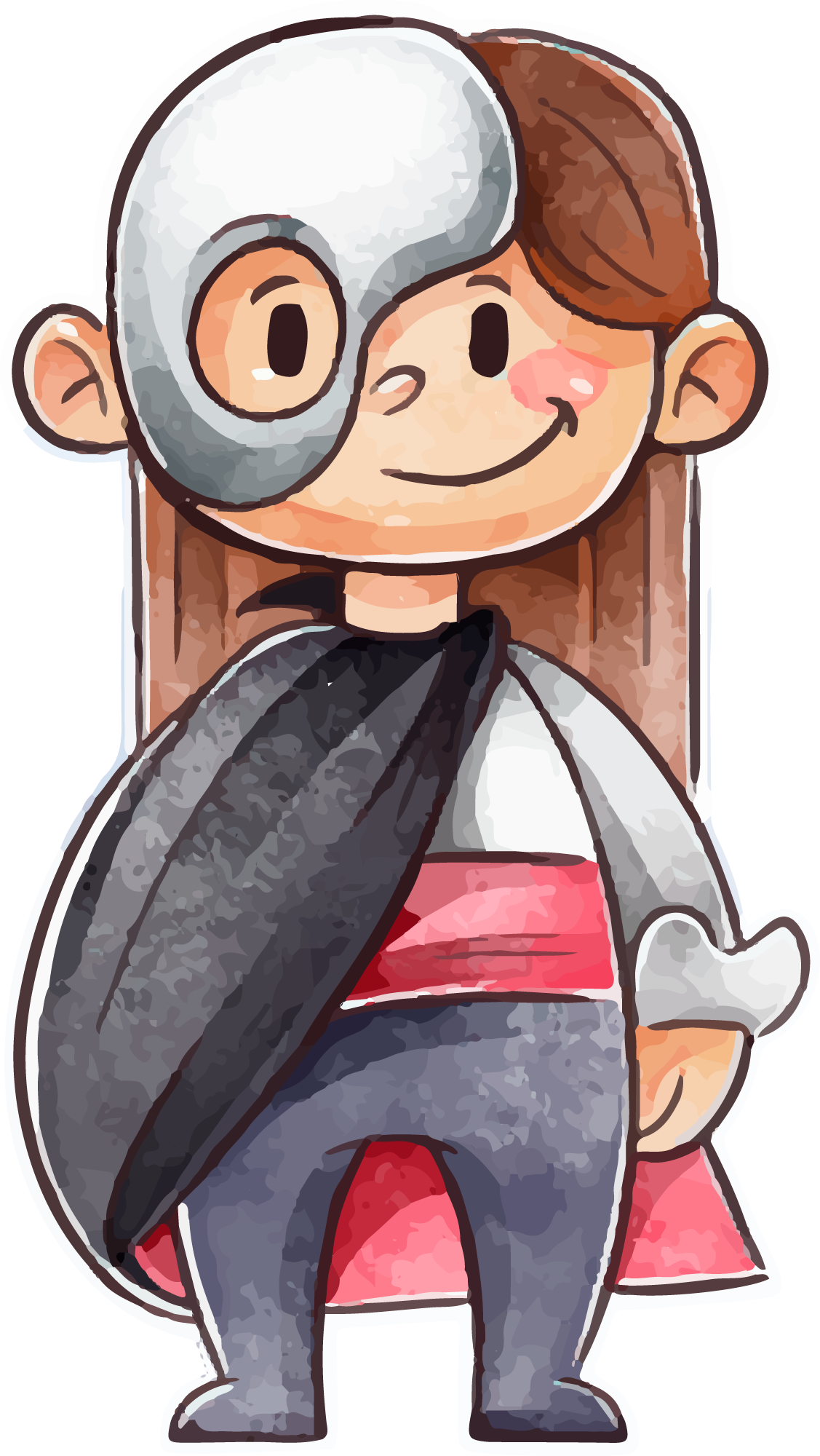 Preview for Cartoon-character-in-armor-halloween-costume-sticker-6b091