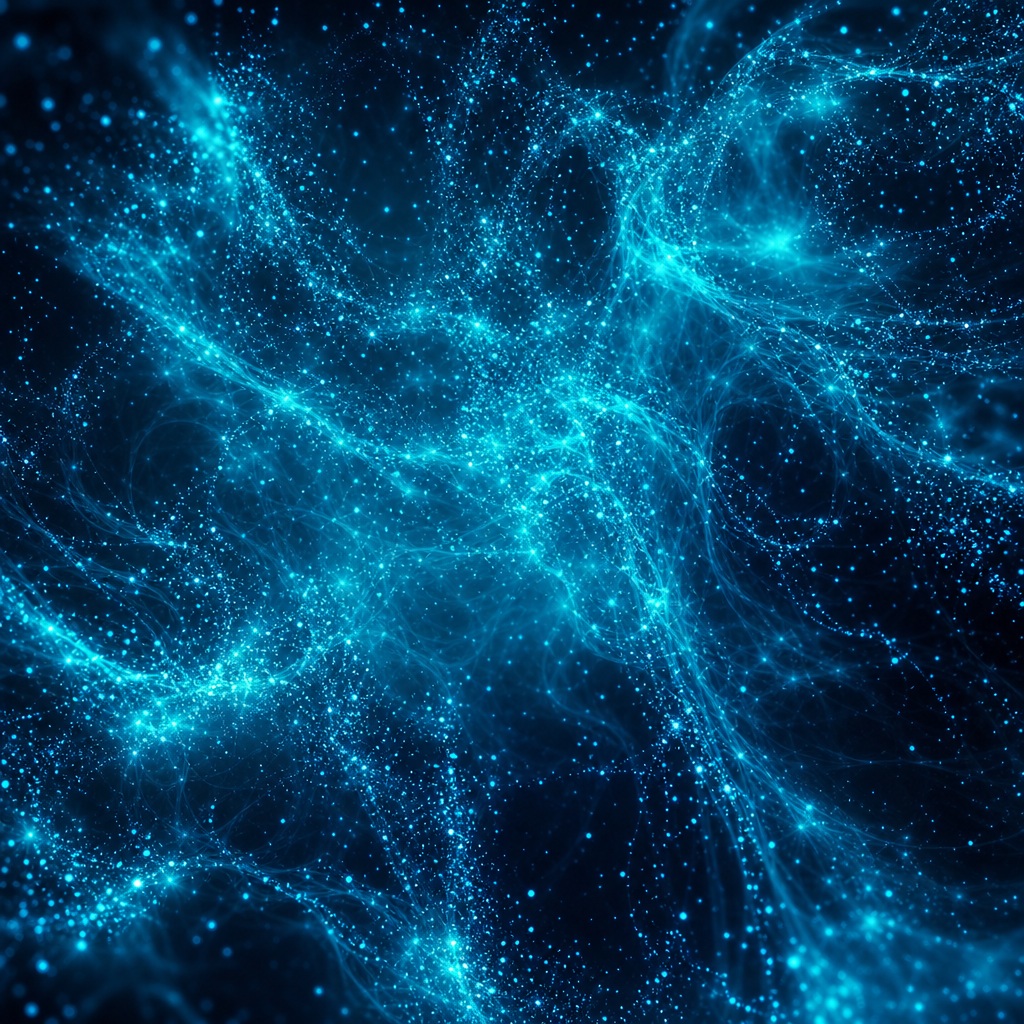 Preview for Square Cyan Particle Cloud Background
