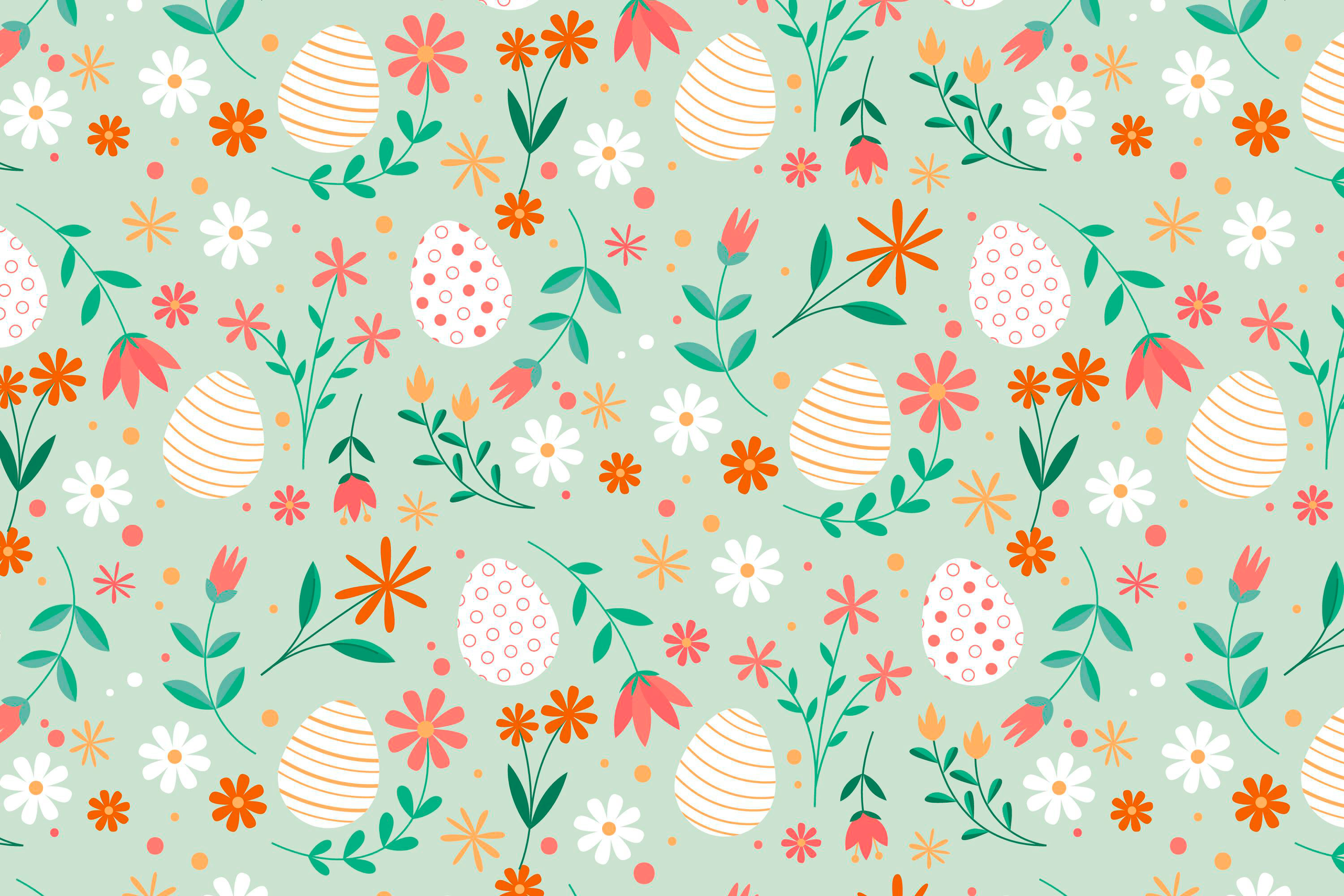 Preview for Easter-floral-pattern-design-background-0b562