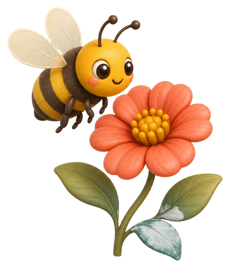 Preview for Bee Flower Sticker For Garden Designs