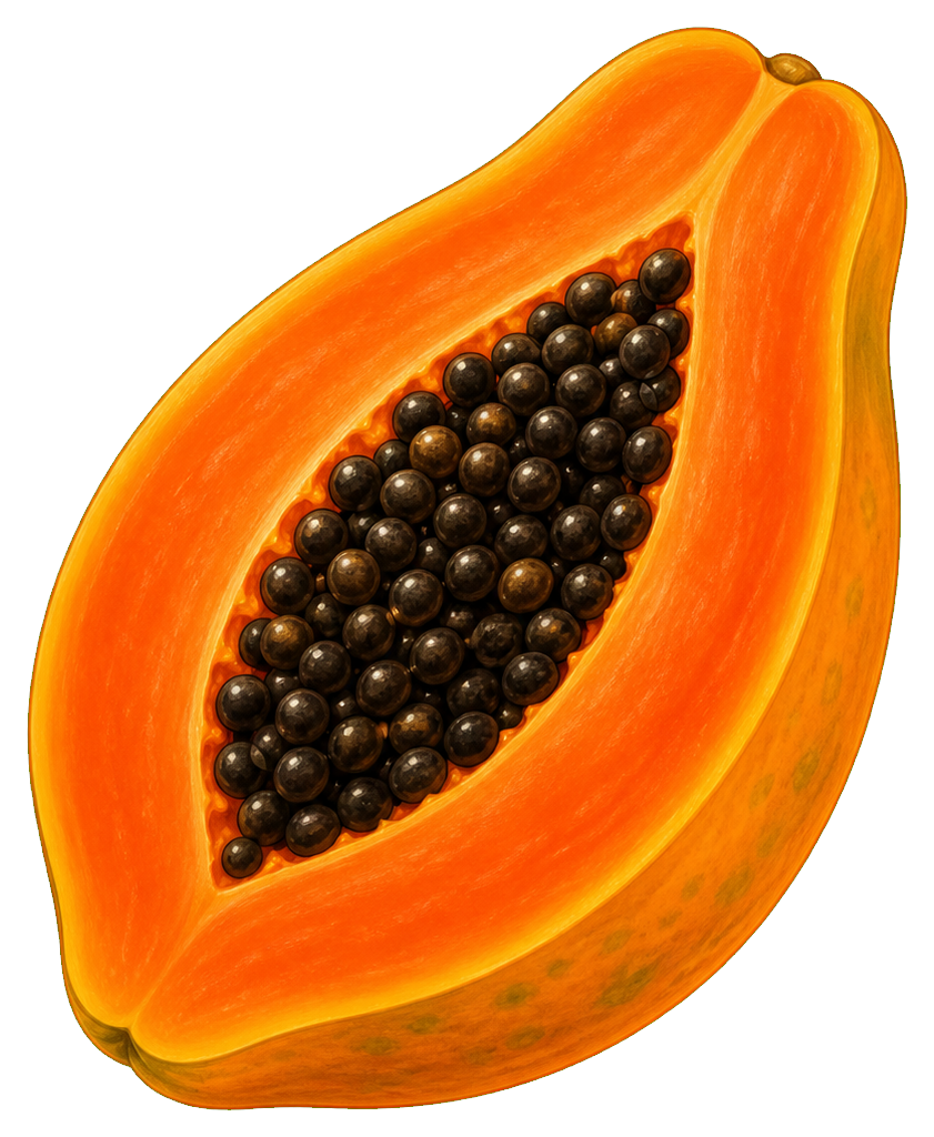 Preview for Papaya Half Sticker