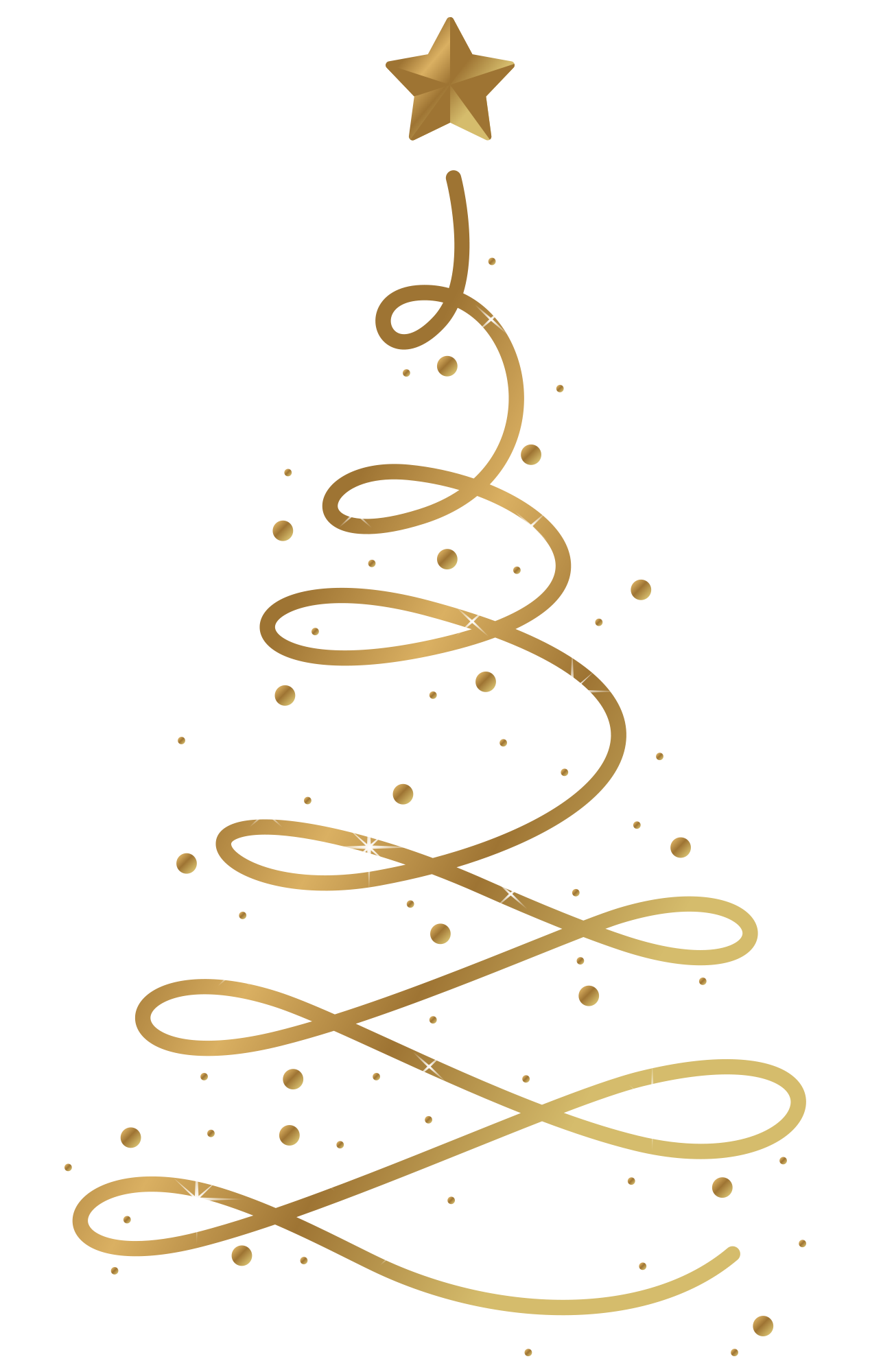 Preview for Golden-christmas-tree-illustration-sticker-d8390