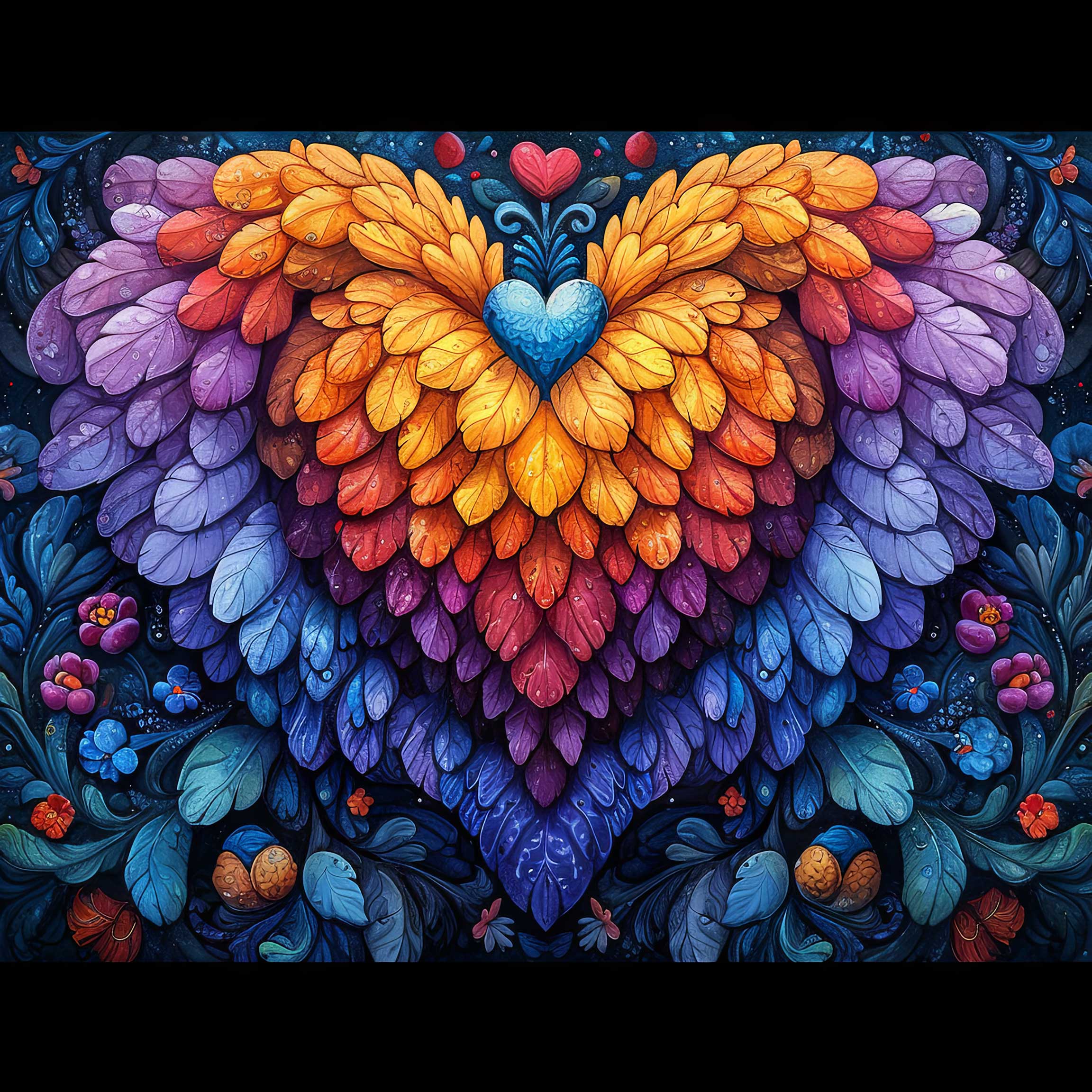 Preview for Vibrant-heart-art-template-love-background-bb96b