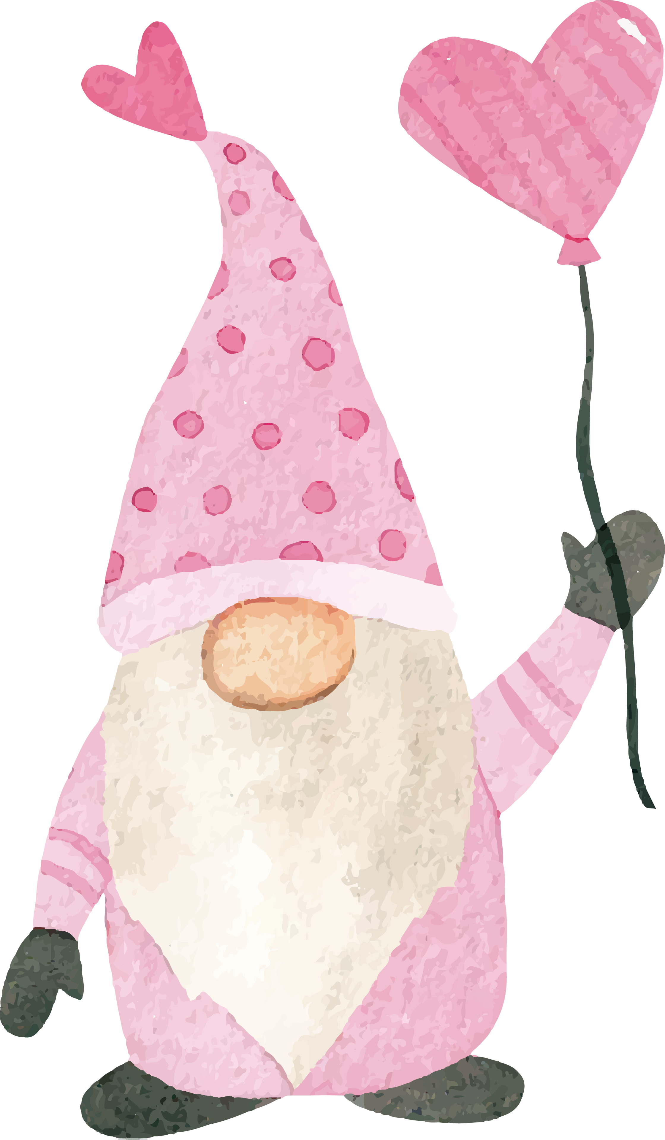 Preview for Pink-gnome-valentines-day-watercolor-love-sticker-db397