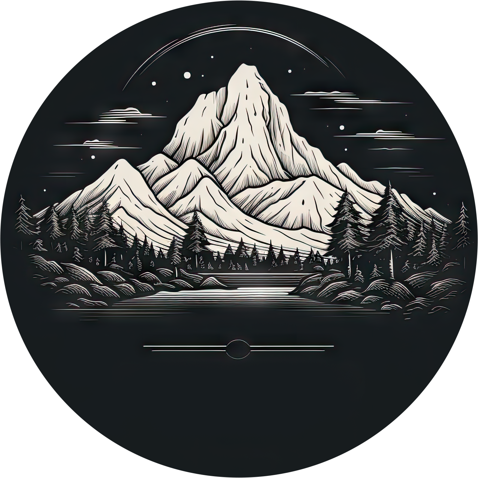 Preview for Mountain-landscape-illustration-logo-mountain-sticker-580b2