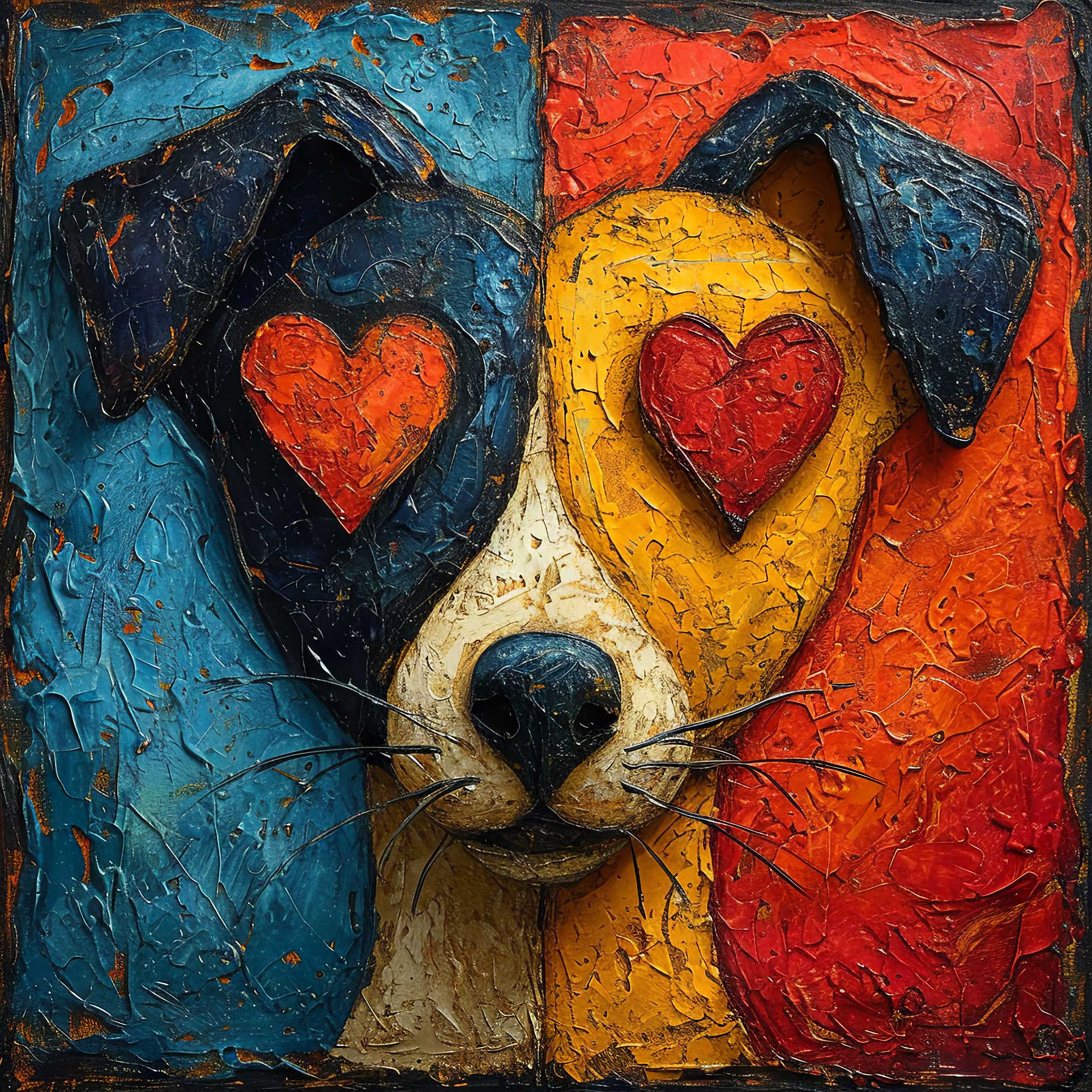 Preview for Heart-eyed-dogs-art-love-background-33320