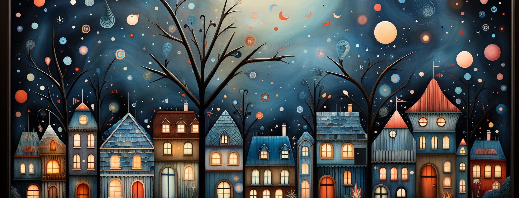 Preview for Whimsical-winter-night-village-christmas-cover-background-3f3fb