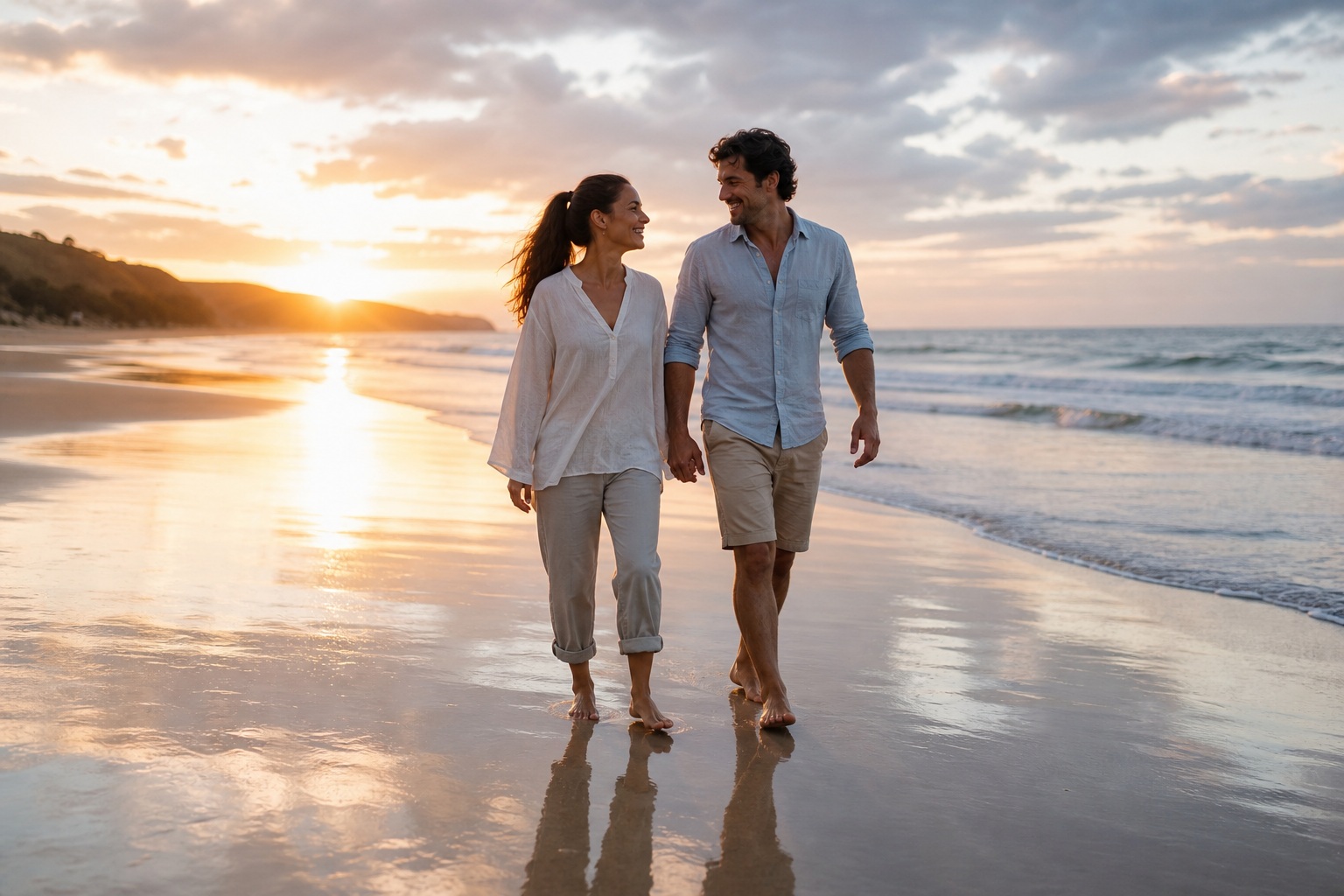 Preview for Sunrise Beach Couple Walking Background