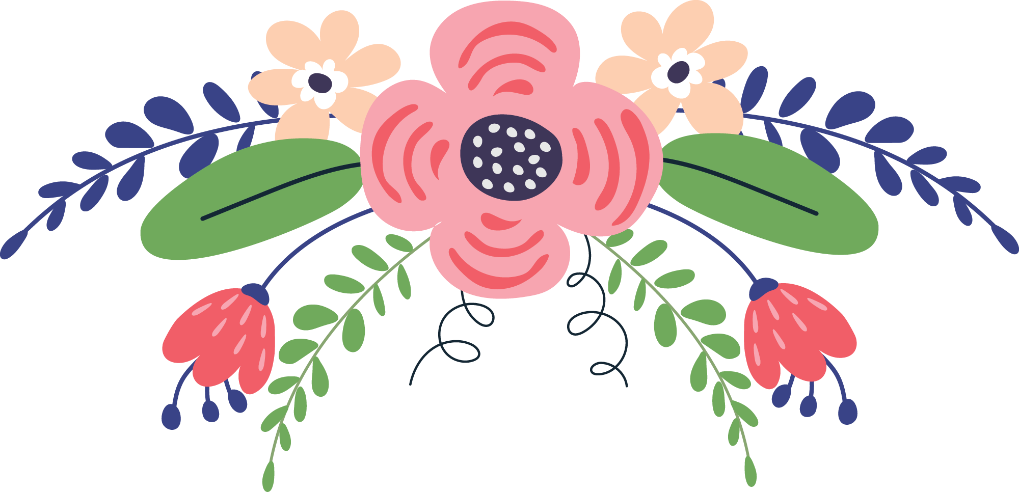 Preview for Pixel-floral-design-template-flowers-sticker-276ec