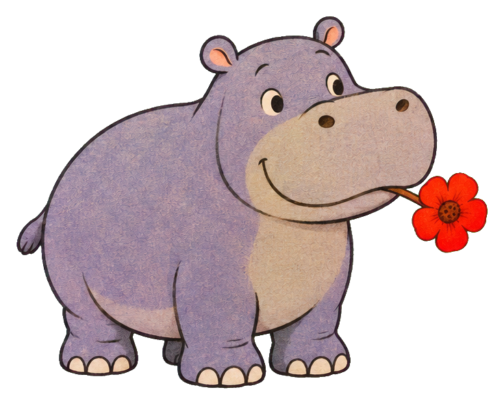 Preview for Hippo With A Flower