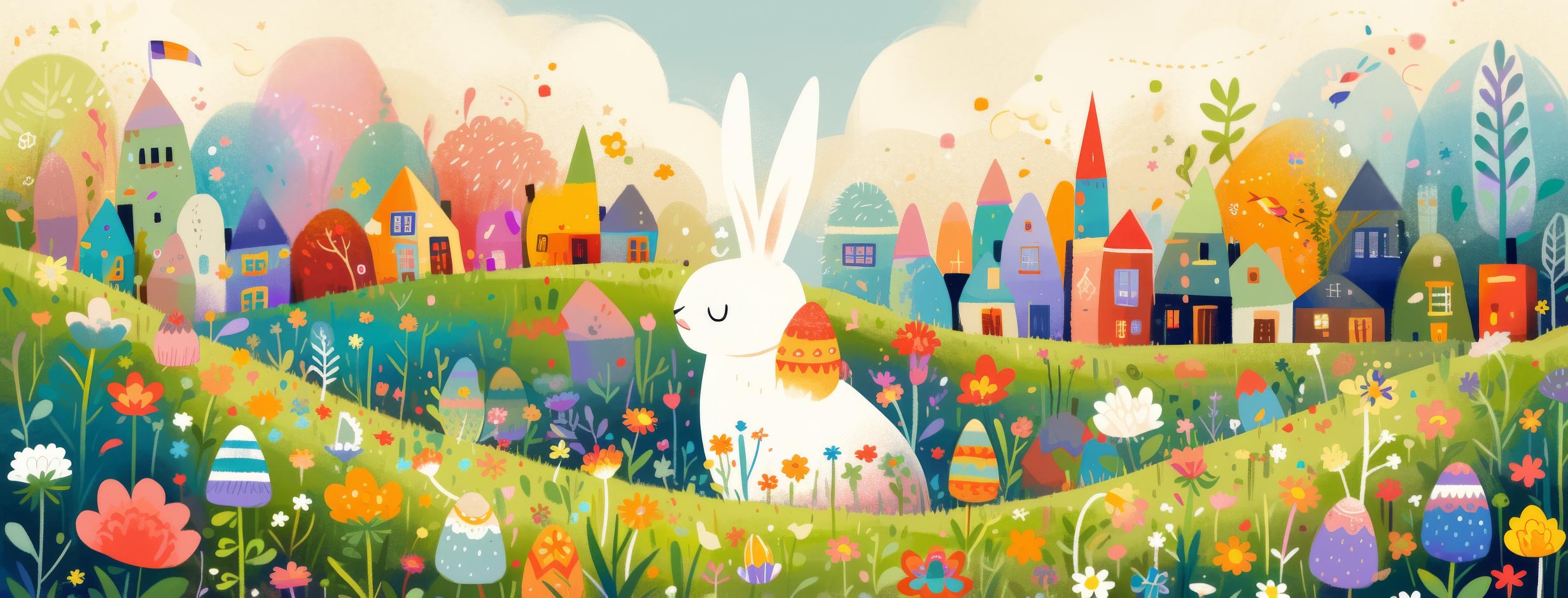Preview for Easter-bunny-illustration-easter-facebook-background-7f3ab