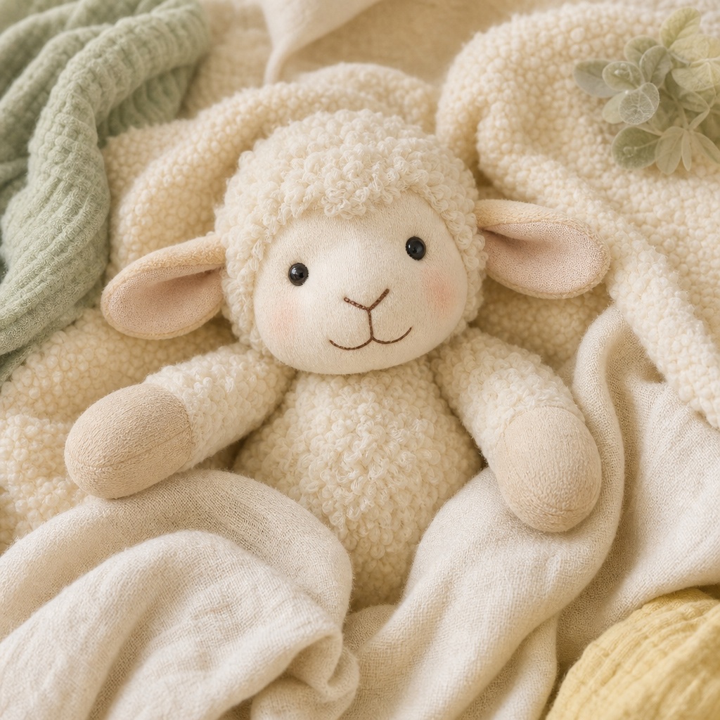 Preview for Pastel Lamb Plush Nursery Background