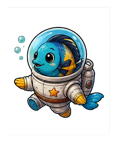 Preview for Astronaut Fish Sticker