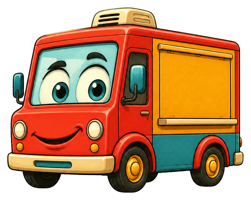 Preview for Hungry Food Truck Character Sticker