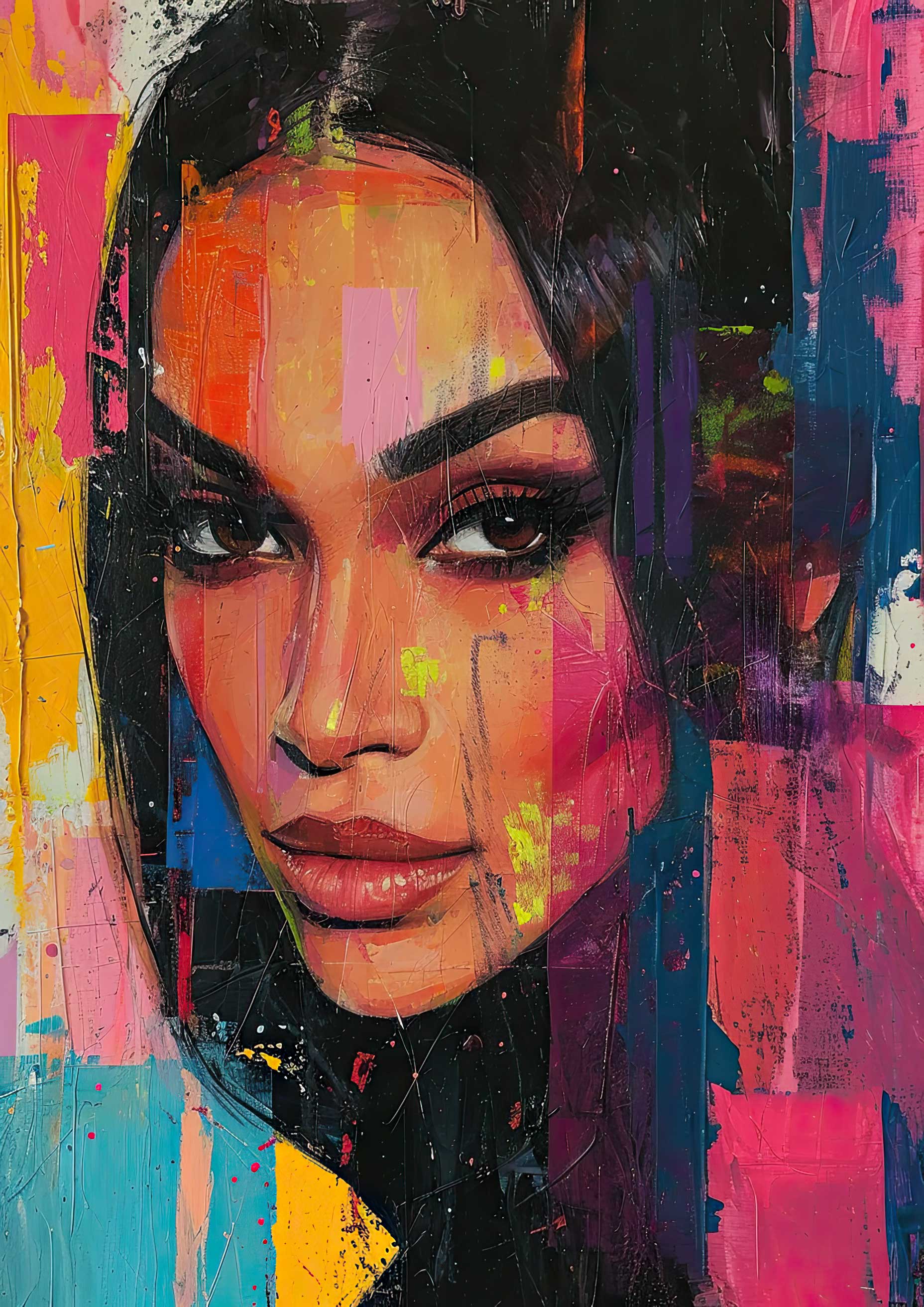 Preview for Vibrant-portrait-art-template-celebrities-background-c3cee