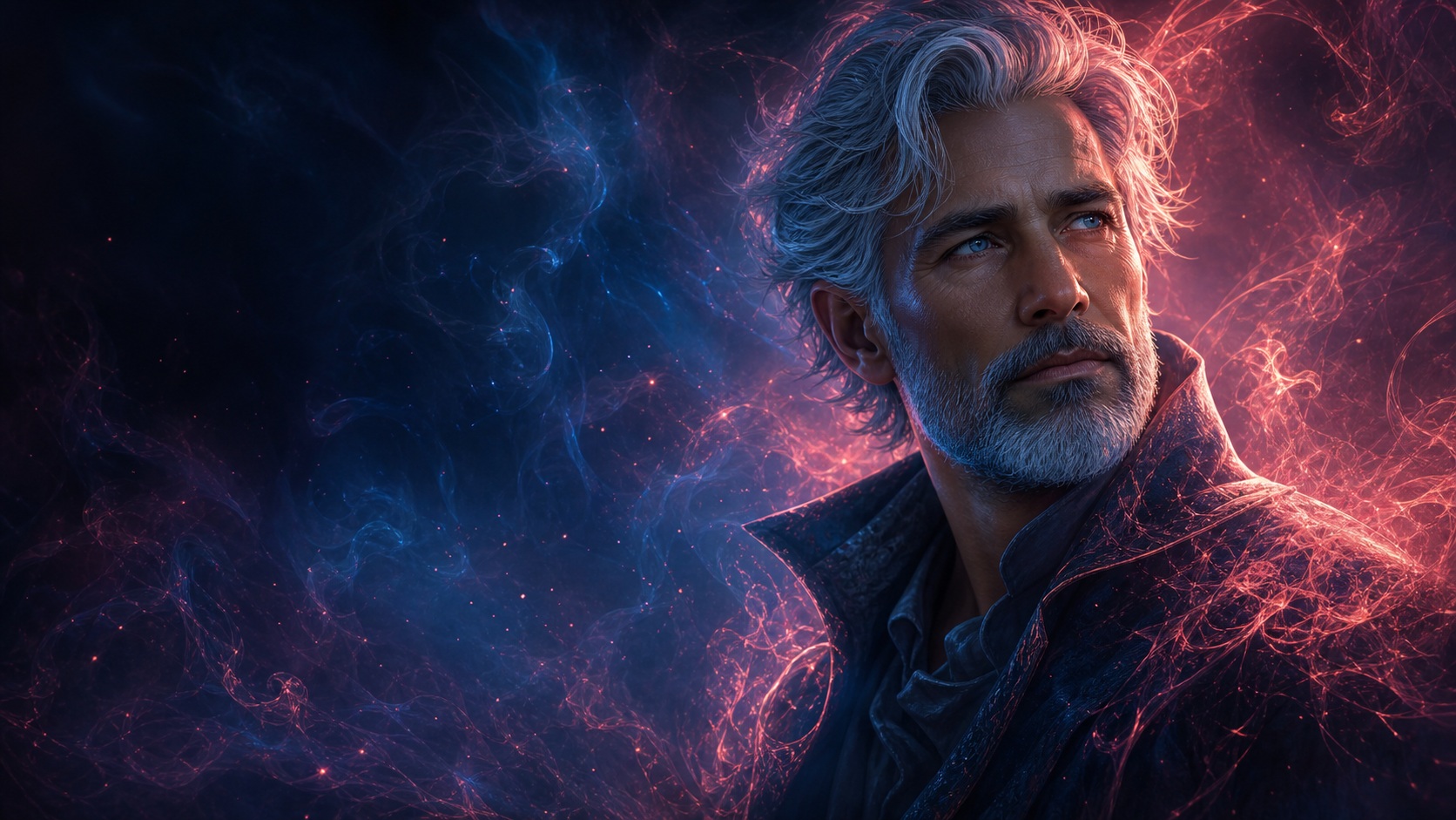 Preview for Neon Silver Portrait Stock Background