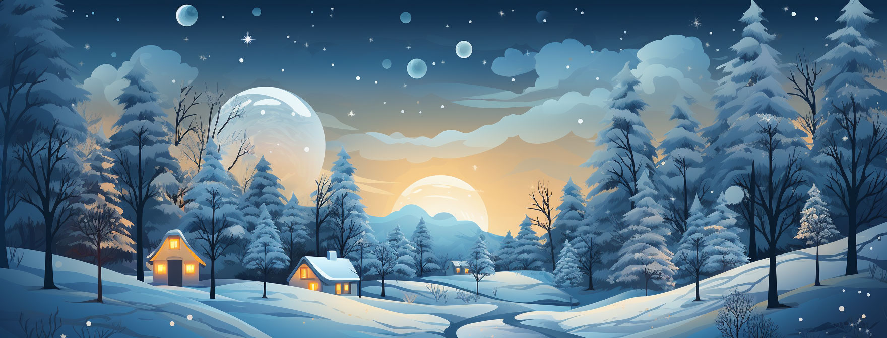 Preview for Serene-winter-landscape-christmas-cover-background-8e7ea
