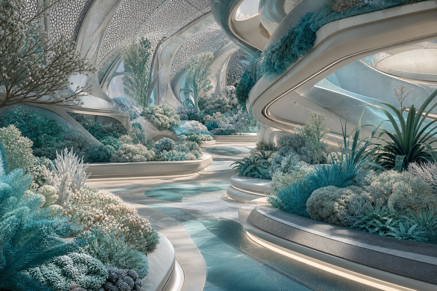 Preview for Arctic Teal Orbital Habitat Background