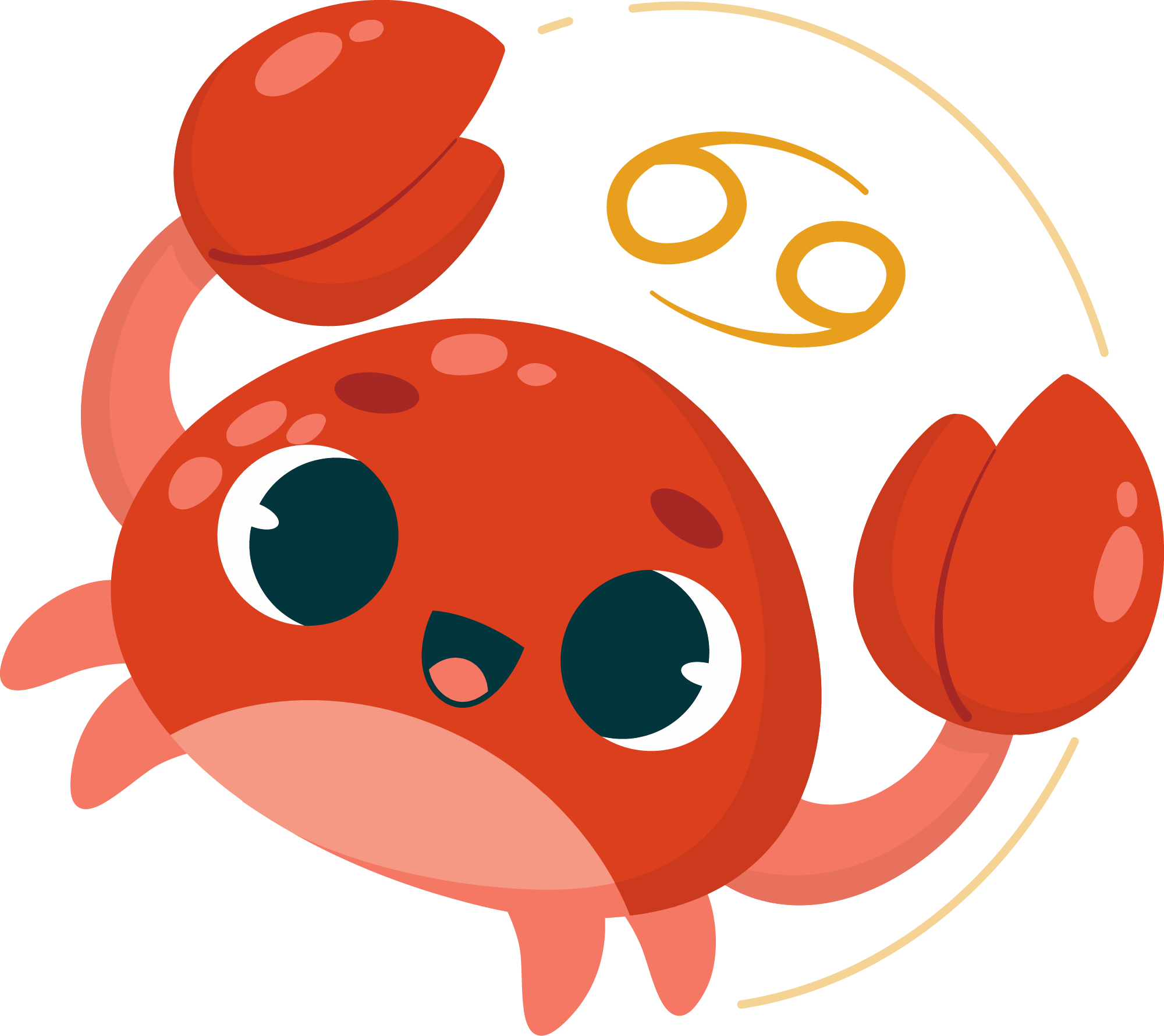 Preview for Kawaii-crab-character-design-zodiac-sticker-f5175
